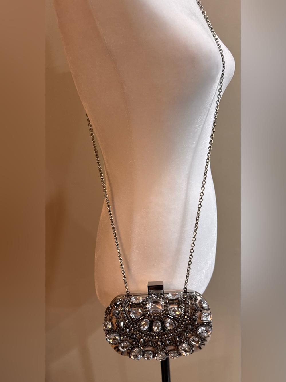 Aldo | Embellished Silver Evening Crossbody Bag